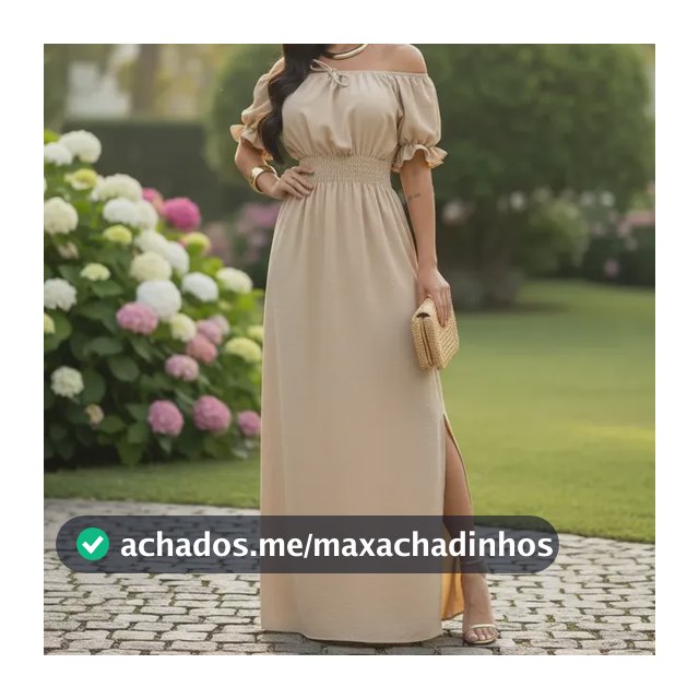Vestido Longo Ciganinha Casual Fenda Moda Evangélica Festa