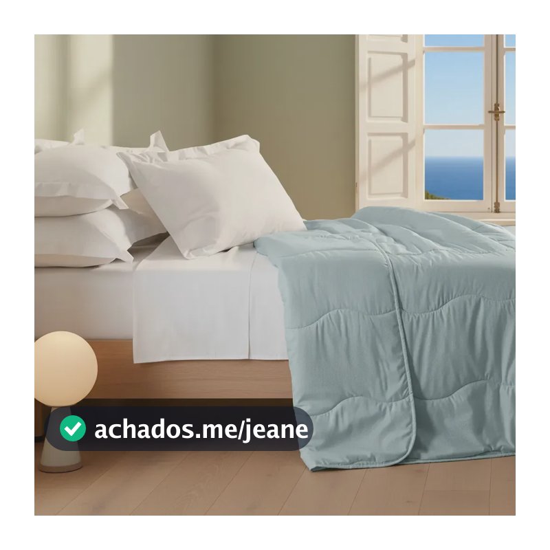 Edredom Altenburg Leve Verano King Azul Etienne para Cama