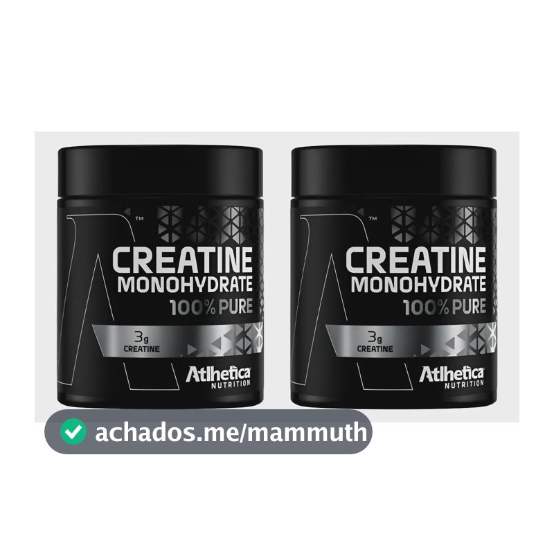 Kit 2 Creatine 100% Pure Natural 300g Atlhetica Nutrition Sem Sabor