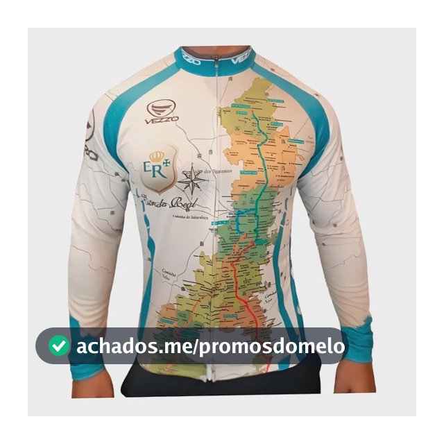 Camisa Ciclismo Masculino Vezzo Estrada Real Manga Longa