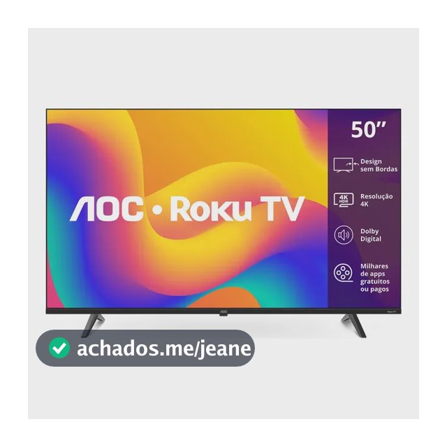 Smart Tv Aoc Led 50" 4k Wi-fi Roku Tv 50U7045/78G