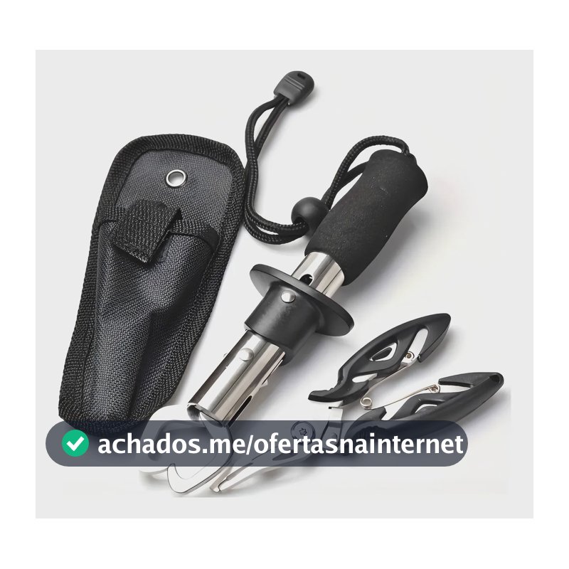 Kit Pesca Alicate Contenção Peixe E Alicate Bico Saca Anzol Kit 3
