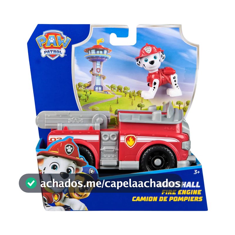 Veículo sustentável Marshall com figura de patrulha canina