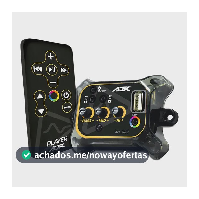 Player Automotivo AJK APL-2022 Bluetooth USB Controle Remoto Caixa Bob