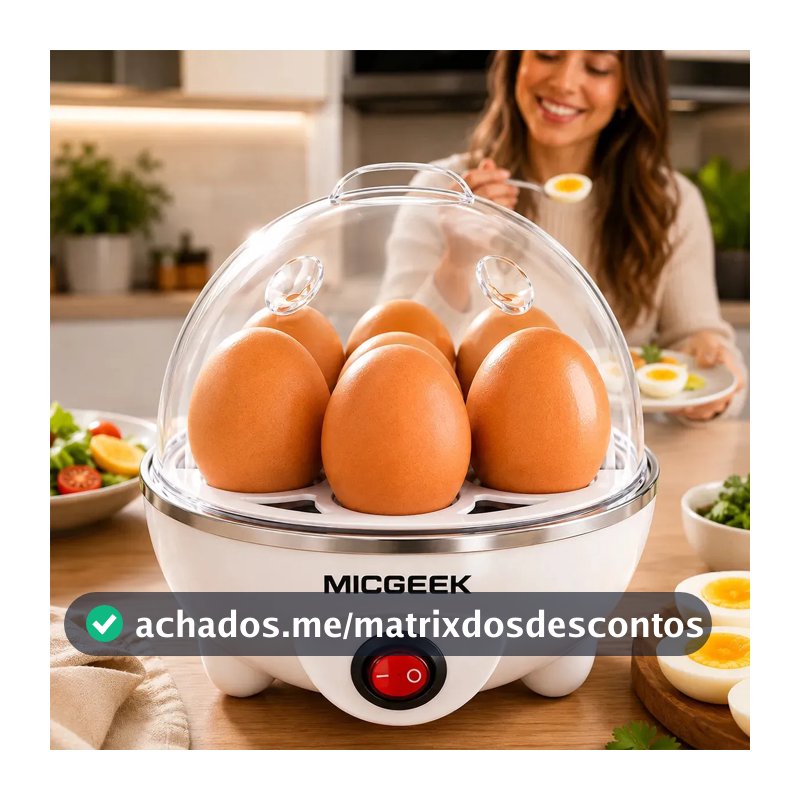 Cozedor De Ovos Automático Panela A Vapor Elétrica Legumes Elétrica Portátil Prático Rápido 7 Ovos Em 5min Micgeek