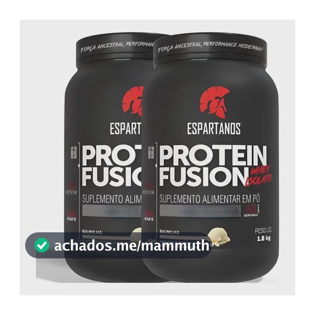 Kit 2x Suplemento Em Pó Whey Protein Fusion 1800g Espartanos