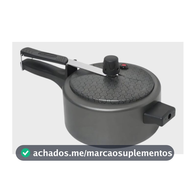 Panela De Pressão Pequena  2 Litros Antiaderente Inmetro Grafite