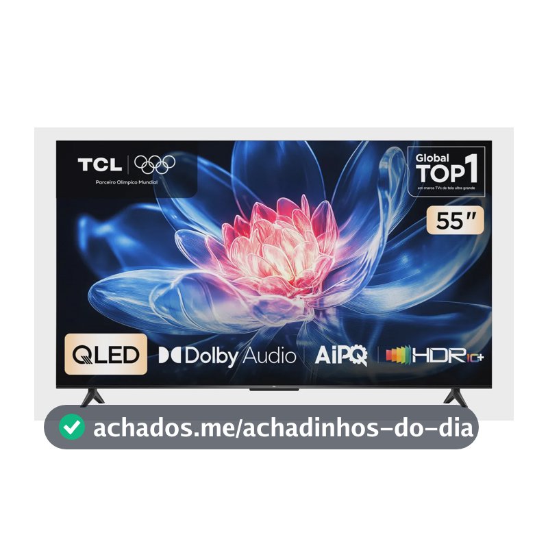 Smart Tv Tcl 55 Polegadas Qled 4k T6c Wifi Bluetooth Google Tv Tela Hva E Hdr10+ 55t6c
