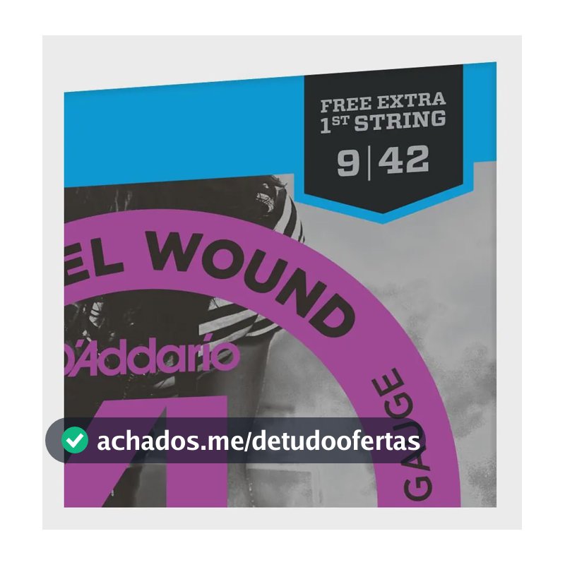 Encordoamento Guitarra 09-42 Corda Extra D'Addario EXL120-B