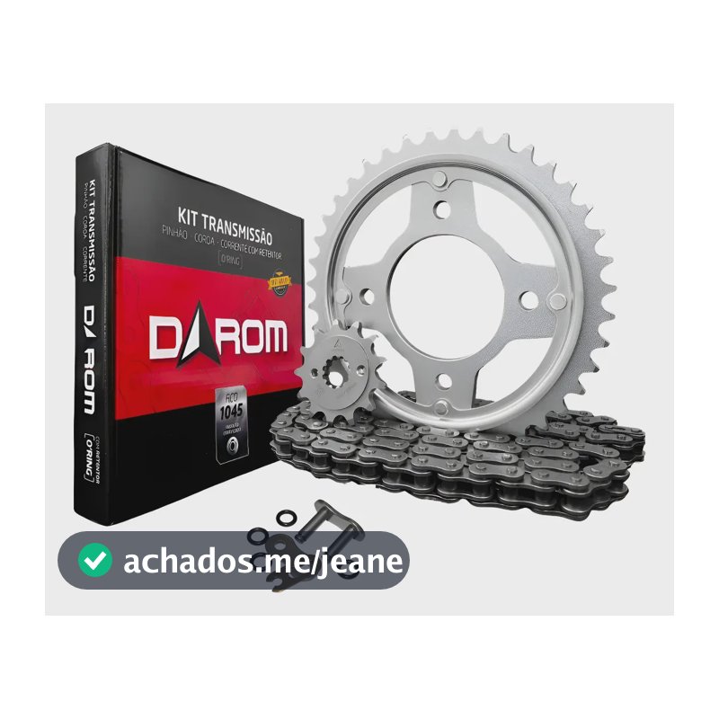 Kit Relação Cb 250f Twister Com Retentor Tração 2016 A 2022 Prateado