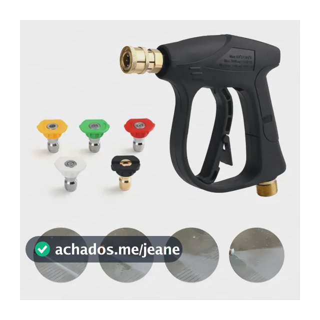 Pistola De Lavagem De Pressão Portátil 3000psi 5 Bicos De Co Preto