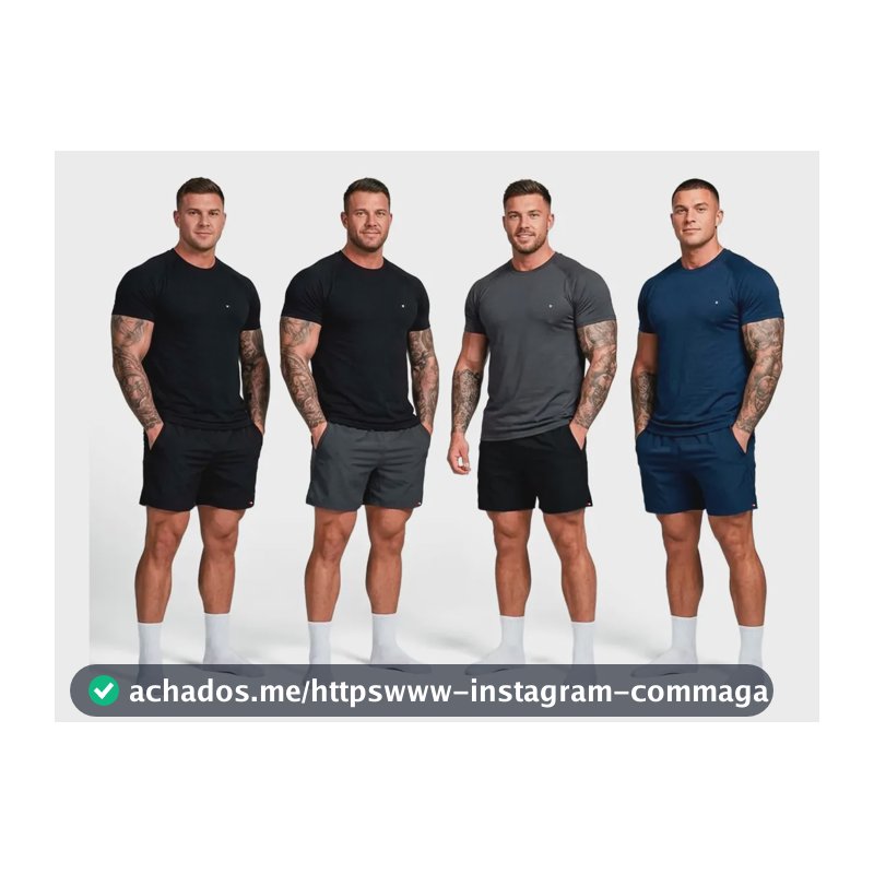 Kit 8 Peças Dry Fit 4 Camisetas + 4 Shorts Academia Sandrini Sortidos Liso M