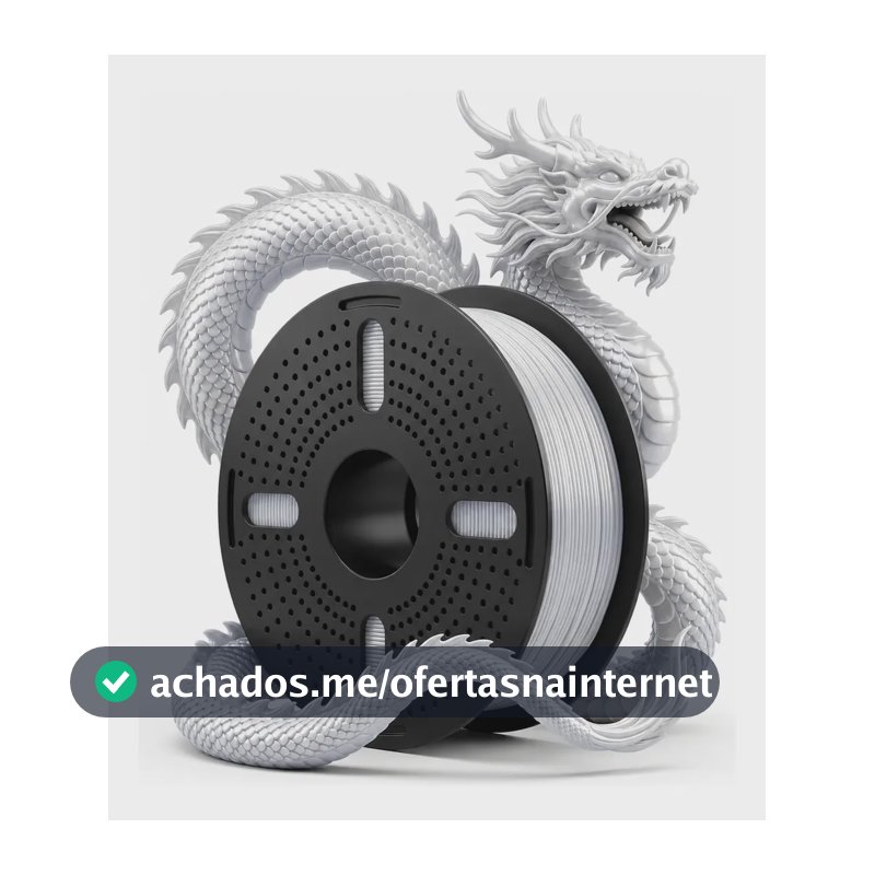 Filamento Impressora 3d Pla Silk Duo Color 1.75 Print Pulse. Branco Prateado