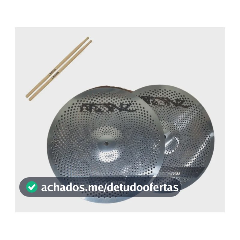 Par De Chimbal Hit Hat 14 Mute Bronz M-by Odery + Brinde