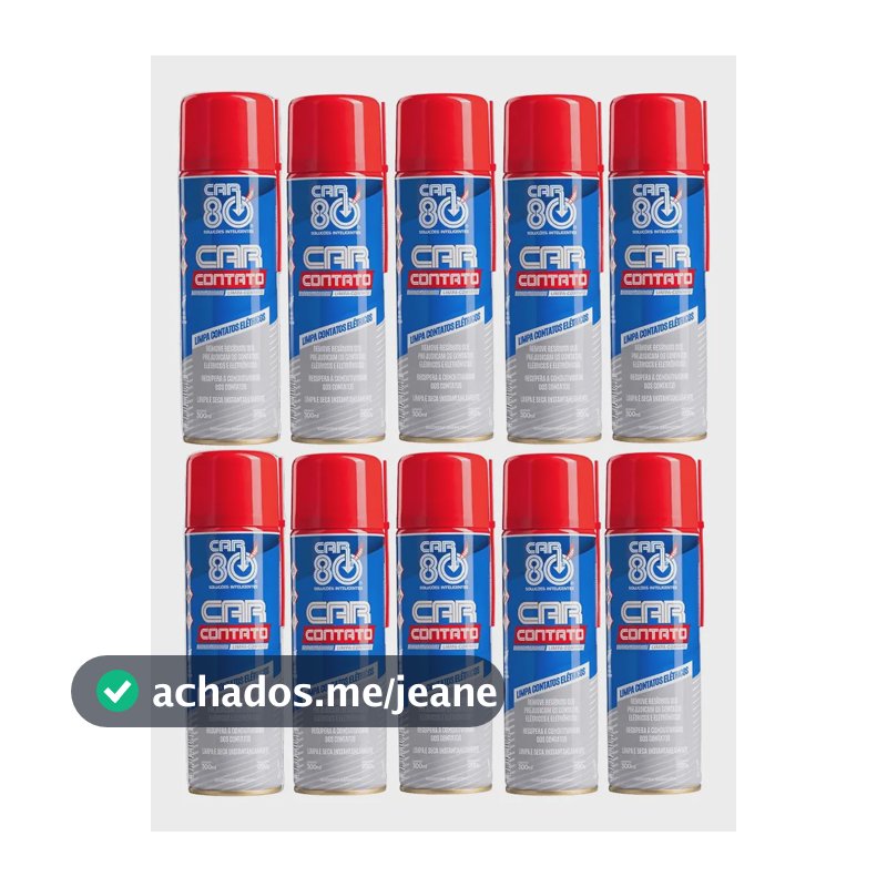 Kit 10 Limpa Contato Elétrico Spray Eletrônicos Car80 300ml