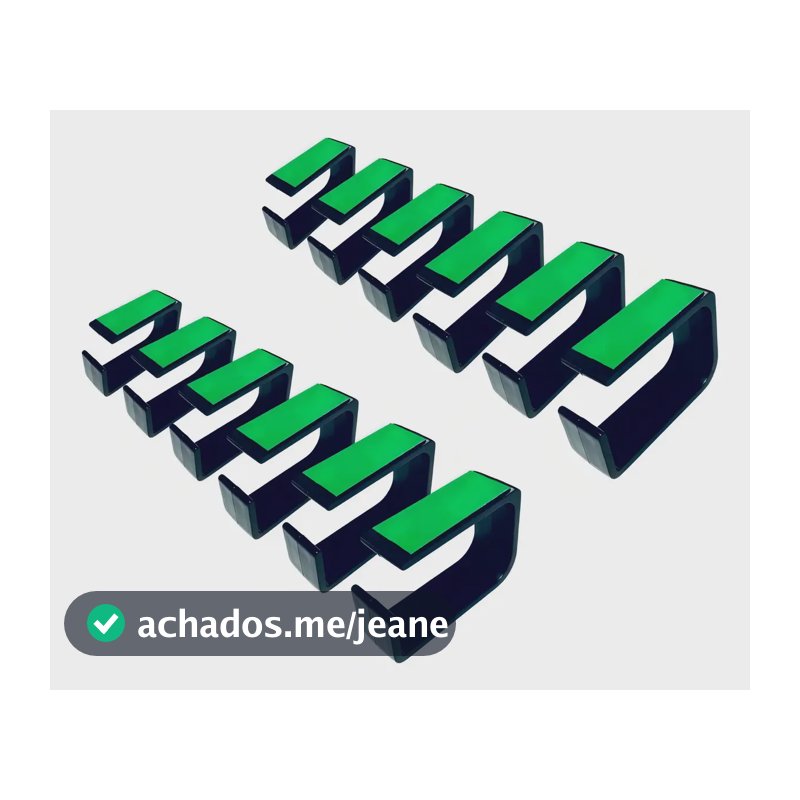 Kit 12 Organizadores de Cabos Abcfixadores Gancho Preto Fita Dupla Face