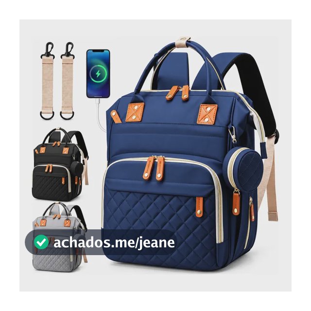 Bag Mochila Bebê Grande Bolsa Maternidade Mamadeira Térmica