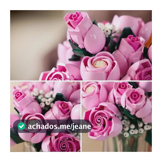 Buquê de flores de rosas rosa LEGO® Botanicals 10374