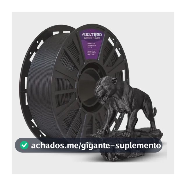 Filamento Pla Preto Velvet Aveludado 1kg Para Decoração Impressão Voolt3D