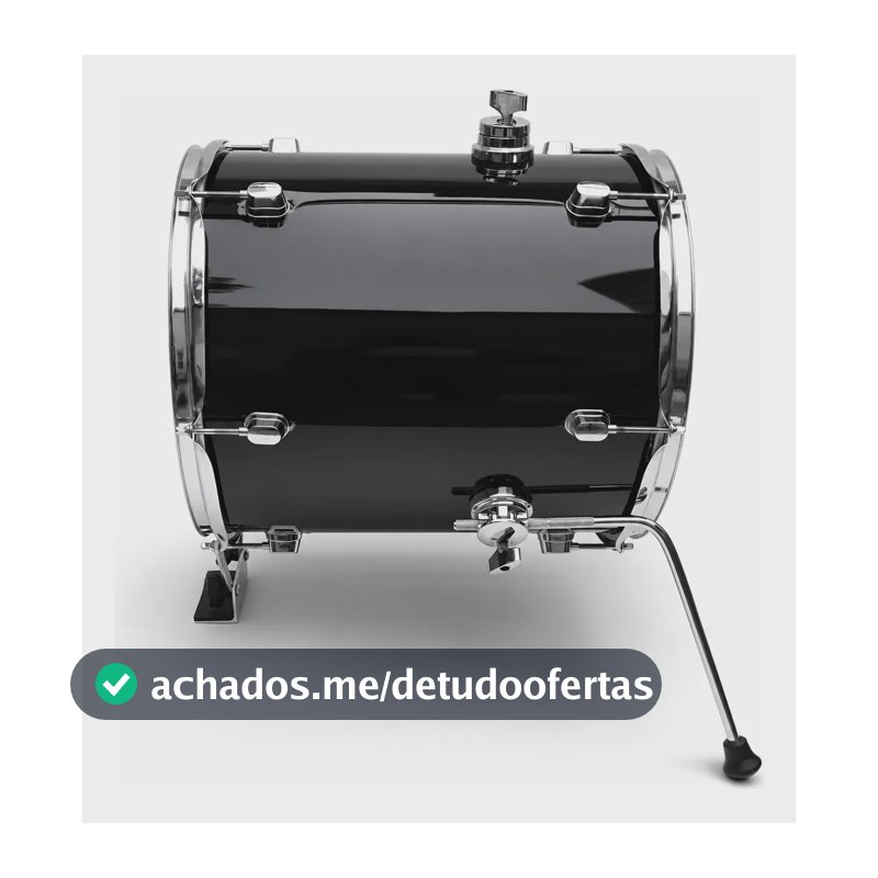 Conversor Surdo Bumbo Adaptador Percussão Bateria Megaton Prateado