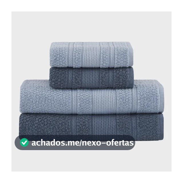 Jogo De Toalhas Buddemeyer Bella Extra Soft Banho 4 Peças Azul Claro/azul Marinho