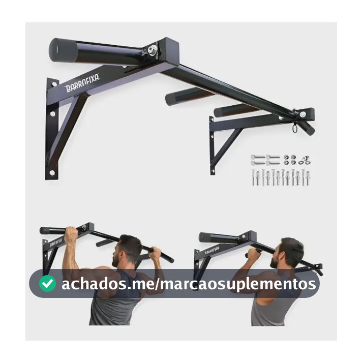 Barra Fixa De Parede Pull-up Modelo Externo Interno Completa Preto