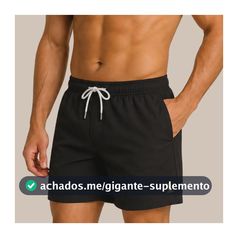 Short Masculino Neon Bermuda Praia Mauricinho Jr Rf. 001 Preto G