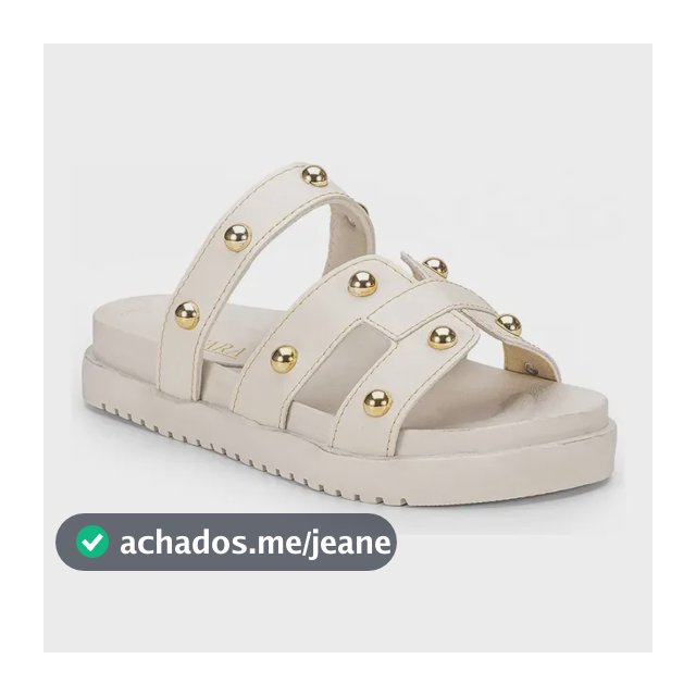 Sandalia Feminina Papete Feminina Rasteira Birken De Bolinha