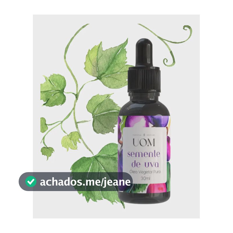 Óleo Semente De Uva Natural Massagem / Carreador 30ml Tipo de embalagem vidro conta gotas