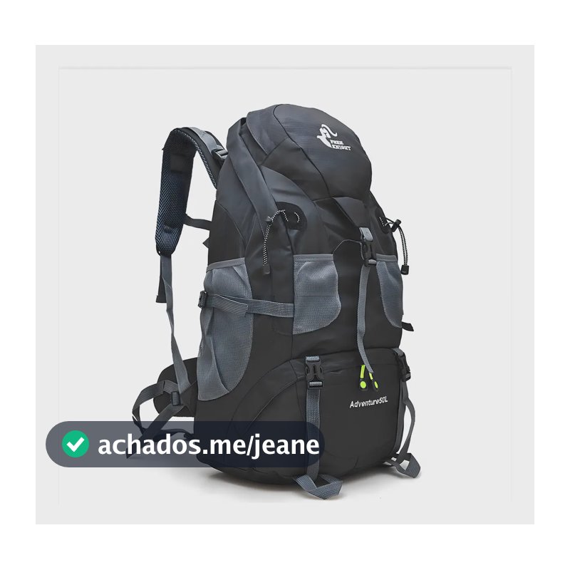 Mochila Cargueira Freeknight 50L Impermeável Preto Camping Trekking Viagem