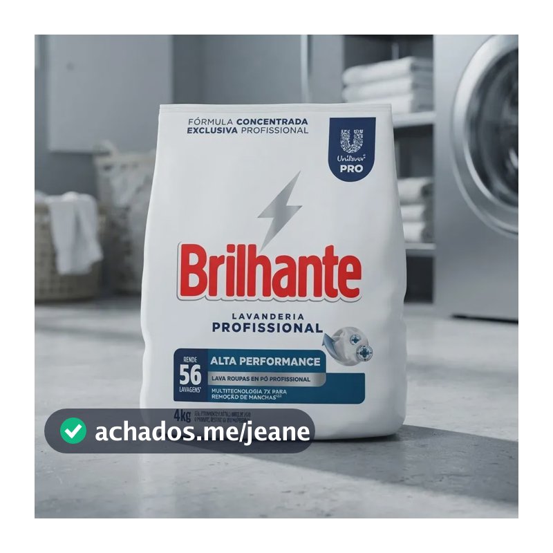 Lava Roupas Em Pó Lavanderia Profissional Alta Performance Pacote 4kg Brilhante
