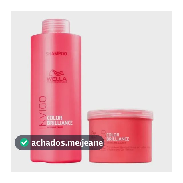 Kit Wella Invigo Color Brilliance Shampoo 1l + Máscara 500g