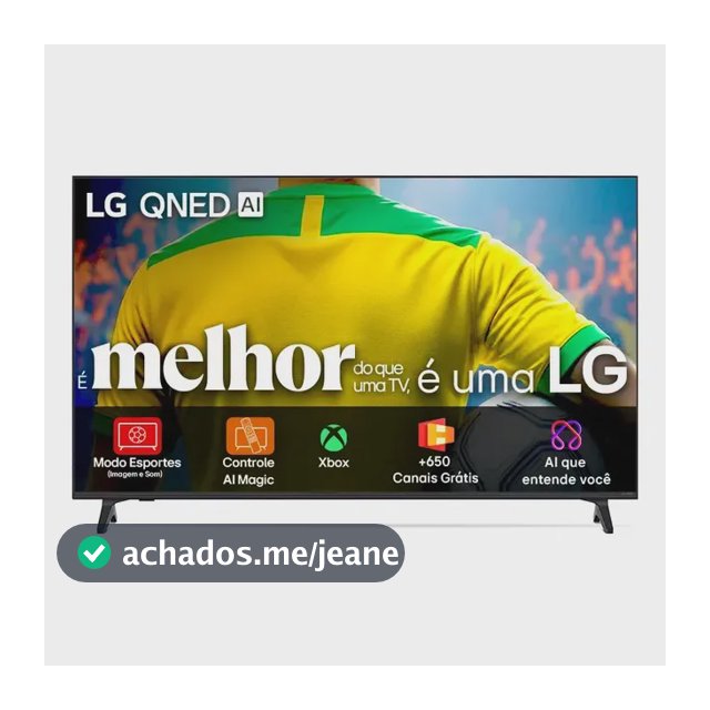 Smart TV 4K 86" LG QNED73 Portal de Games Processador AI α7 Ger8 4K Super Upscaling Google Cast Integrado Controle AI Magic WebOS 25 Modo Esportes Alerta de Esportes