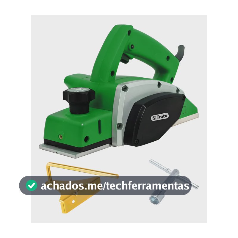 Plaina Elétrica 82mm Industrial Manual 750w Tpla750 Trato Cor Verde