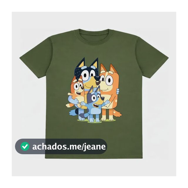 Camiseta Infantil 100% Algodão Manga Curta Bingo E Bluey