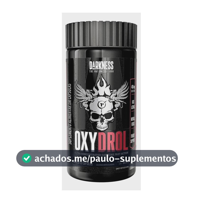 Darkness Oxydrol Termogênico Com Cafeína - 120 Cápsulas Sem Sabor