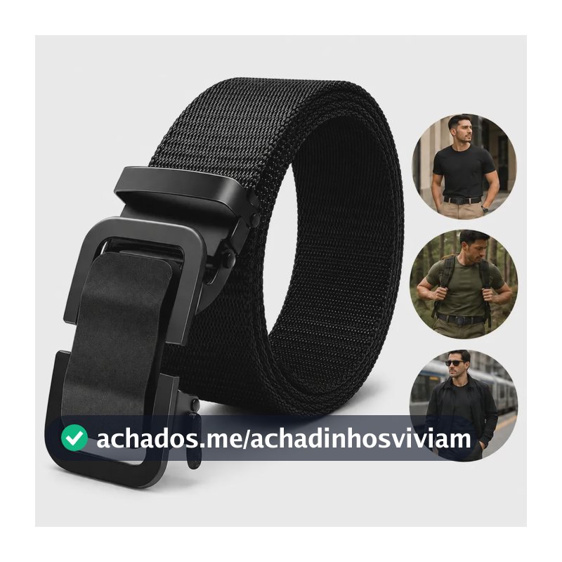 Cinto Masculino Tático Nylon Ajustável Sem Furo Trançado, Cinto Tático Trançado Masculino, Cinto de Nylon Sem Furos Ajustável, Cinto para Calça Jeans, Esporte, Trabalho e Uso Diário
