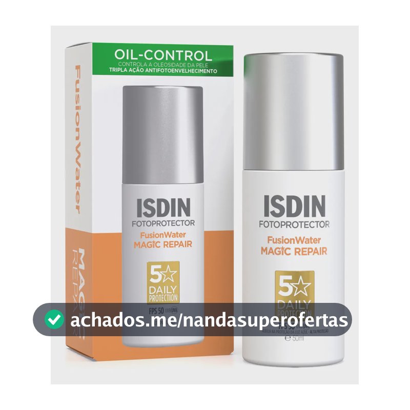ISDIN Protetor Solar Facial Anti-Idade Fusion Water Magic Repair FPS 50 - 50ml