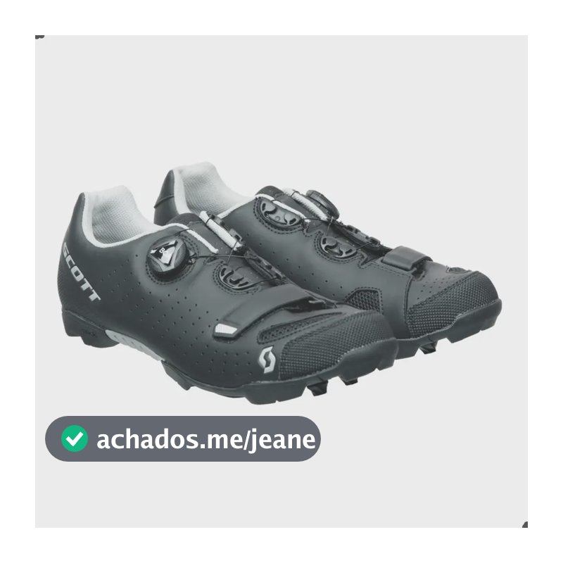 Sapatilha Ciclismo Scott Comp Com Sistema Boa L6 Preto Fosco Lisa 38 Br