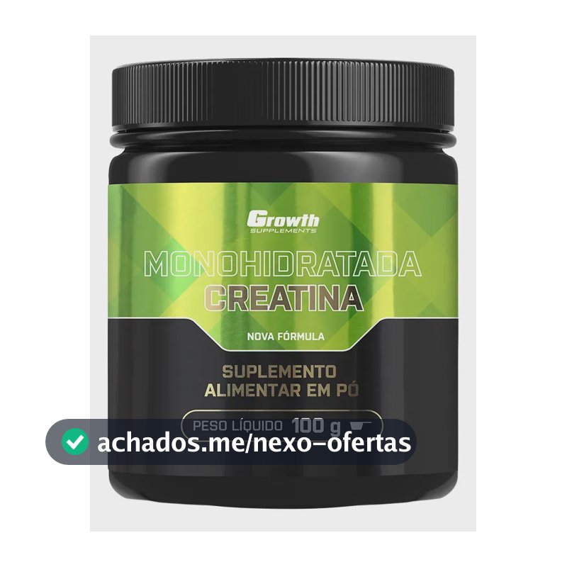 Creatina Monohidratada 100g Growth Supplements - Sem Sabor em Pó