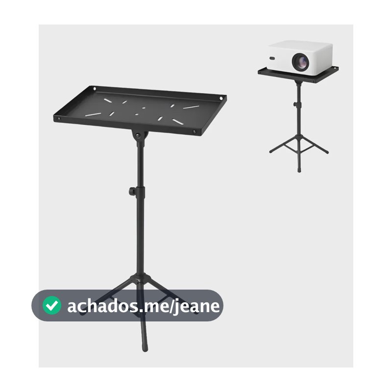 Suporte Projetor Notebook Universal Pedestal Tripé Portátil Preto