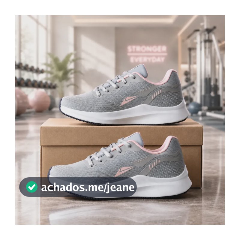 Tênis Sneeks Feminino Casual Academia Treino Promoção Cinza/rosa Sneeks 36,0 Br
