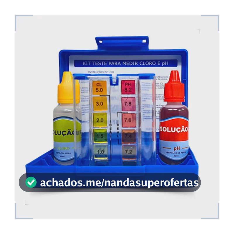 Estojo De Teste Medidor Ph E Cloro Para Manutenção