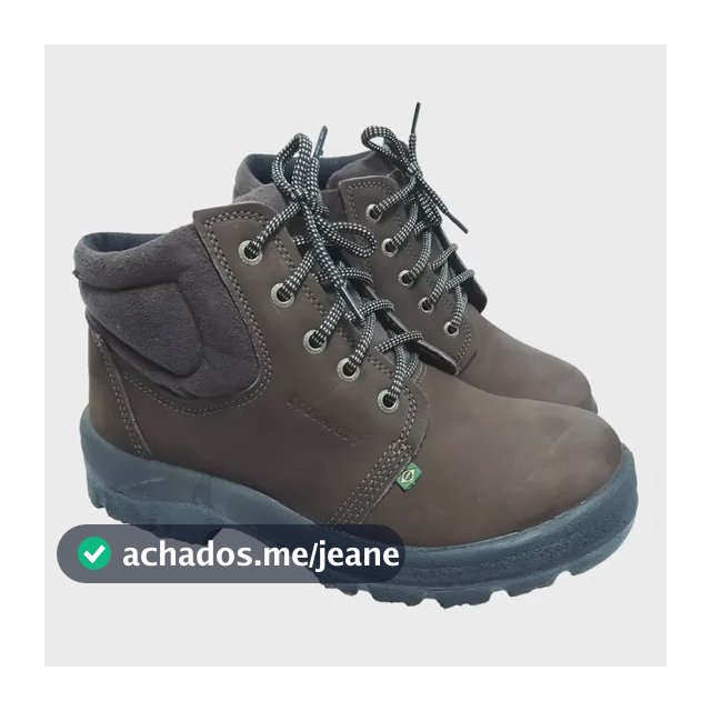 Botina Nobuck Bota Segurança Bico Pvc Café Marrom Ecosafety