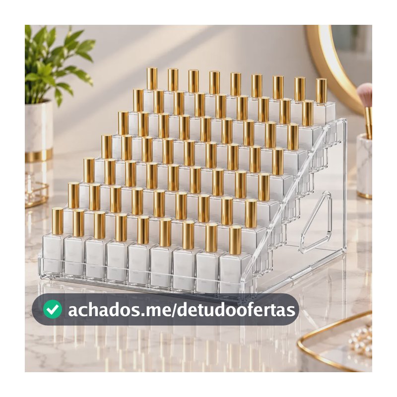 Prateleira Organizador Maquiagem Esmalte Multiuso Acrílico 7 Andares