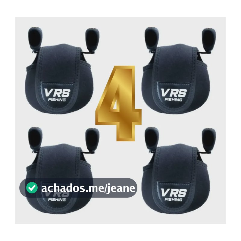 Kit 4 Capa Protetora Carretilha Perfil Baixo Neoprene Velcro Preto