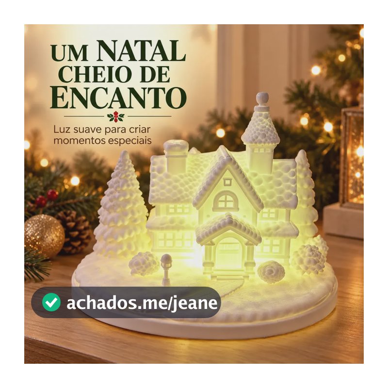 Vila Natalina Decoração Casa Iluminada Com Vela Led Branco Vila Natalina 1 Ml