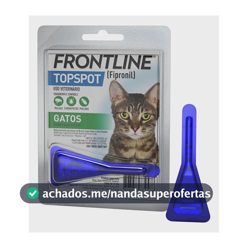 Medicamento Antipulgas Frontline Topspot Gatos 1 Até 10kg Azul