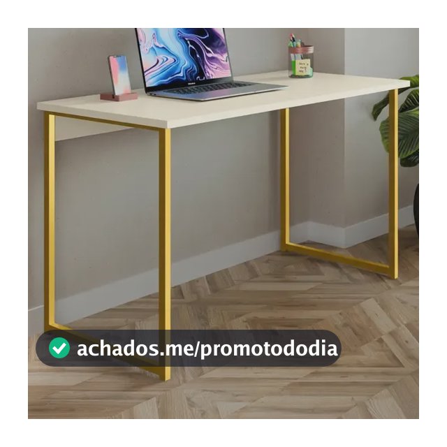 Mesa Escrivaninha 120cm Industrial Estudo Escritório Pés Aço