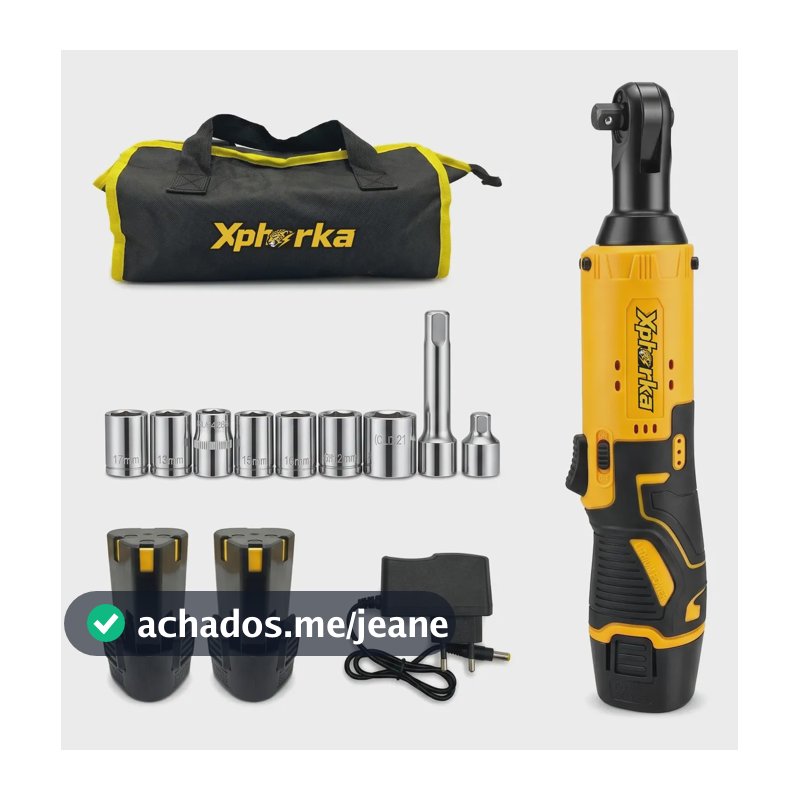 Parafusadeira Em Geral Chave De Catraca Bateria Elétrica Amarelo 127/220v 60